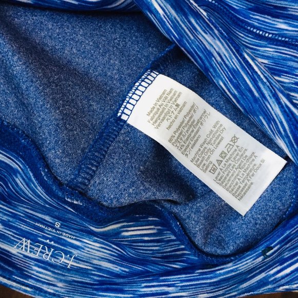 J. Crew Spacedyed Blue And White Stripe Athletic Crop Leggings Size Small - Picture 5 of 5